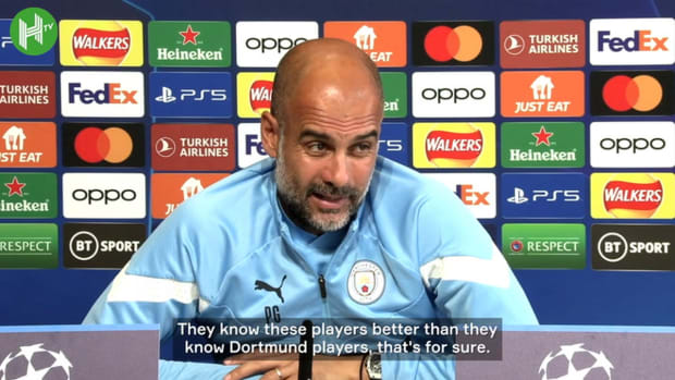 Guardiola discusses Dortmund's advantage of knowing Haaland and Akanji